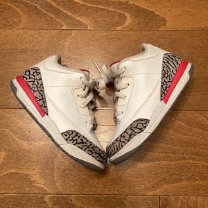 Air Jordan 3 Retro Hall Of Fame White/Red/Cement Size 9c